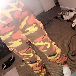 camo cargo pants